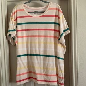 Torrid Striped Multicolor T-Shirt